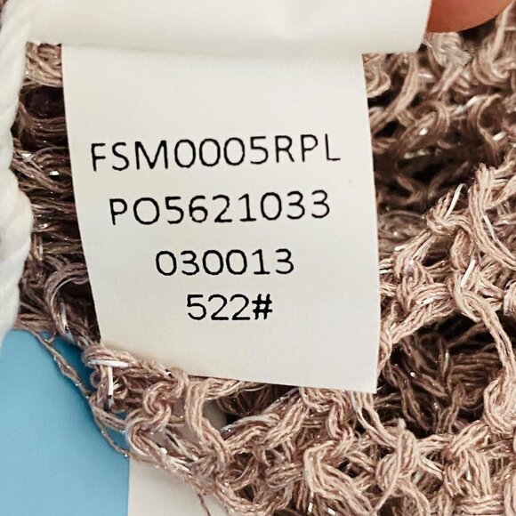 Cupshe Light Purple Crochet Shimmer Knit Fringe Open Front Kimono Swim Cover L - Picture 6 of 6